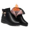 Coarse Heel Short Boots Women's Autumn and Winter New Boots Mother Shoes Soft Leather Soft Sole Elderly Cotton Shoes Comfortable Velvet Leather Shoes