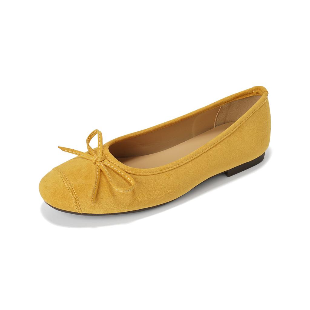 Giant Soft Flat-soled Single Shoes Women's Bow Ballet Shallow Mouth Soft Sole