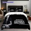 Johnny Hallyday Iconic Rock Legend Bedding (1 * duvet cover + 2 * pillowcase, without core) 2D Flat Christmas birthday gift Duvet cover and pillowcase