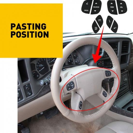 Steering Button Wheel Control Repair Decals Fit Stickers Silverado GMC 2003-2007