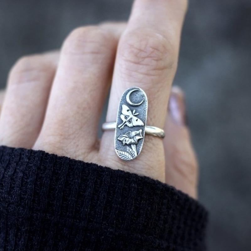 New Creative Butterfly Lady Shield Ring, Simple and Versatile Fashion Hand Jewelry