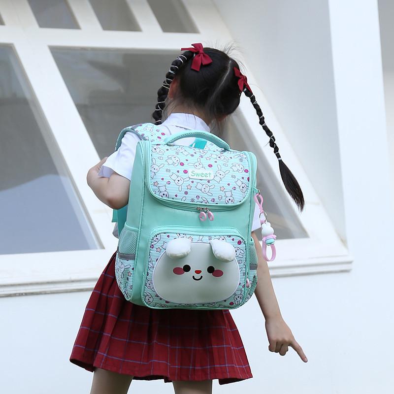 Trendy Cartoon Print Kids Backpack For School With Durable Waterproof Oxford Fabric And Comfortable Shoulder Straps