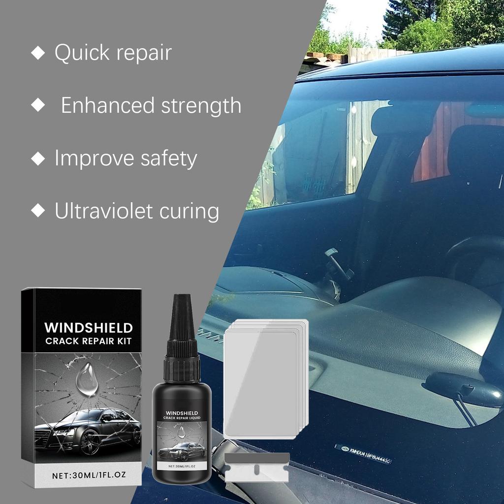 Windshield Repair Liquid Professional Grade Transparent Windshield Crack Filler Kit For Clear Visibility Restoration