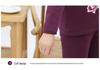 Women's Plus Size Fleece-Lined Warm Underwear Set for Middle-Aged and Elderly