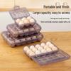 Portable Stackable Egg Storage Box for Kitchen Refrigerator, Food-Grade Household Container