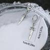 Y2K Punk Sliver Color Sword Pendant Hoop Earrings for Men Women Personality Hip Hop Street Couple Dangle Earrings Jewelry Gifts
