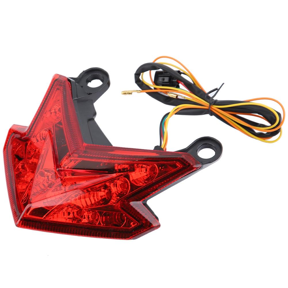 Motorcycle LED Tail Light Lamp Brake Turn Signal Taillight for Kawasaki Z800 2013 2014 (Red)