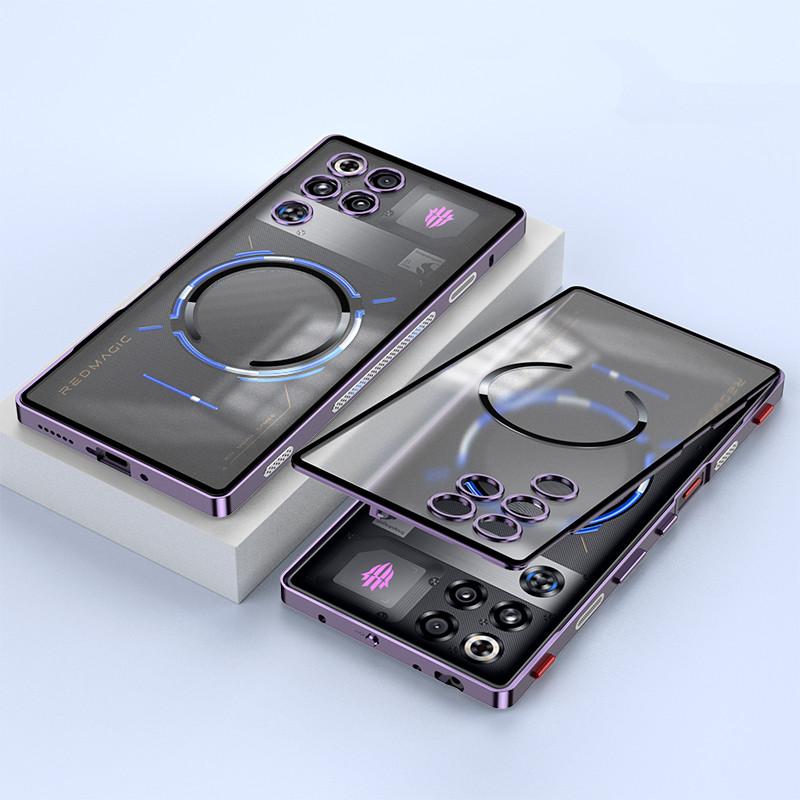 Luxury Phone Case for RedMagic 11 Pro+ Red Magic 11 Air Anti-drop Alloy Frame Transparent PC Back Cover