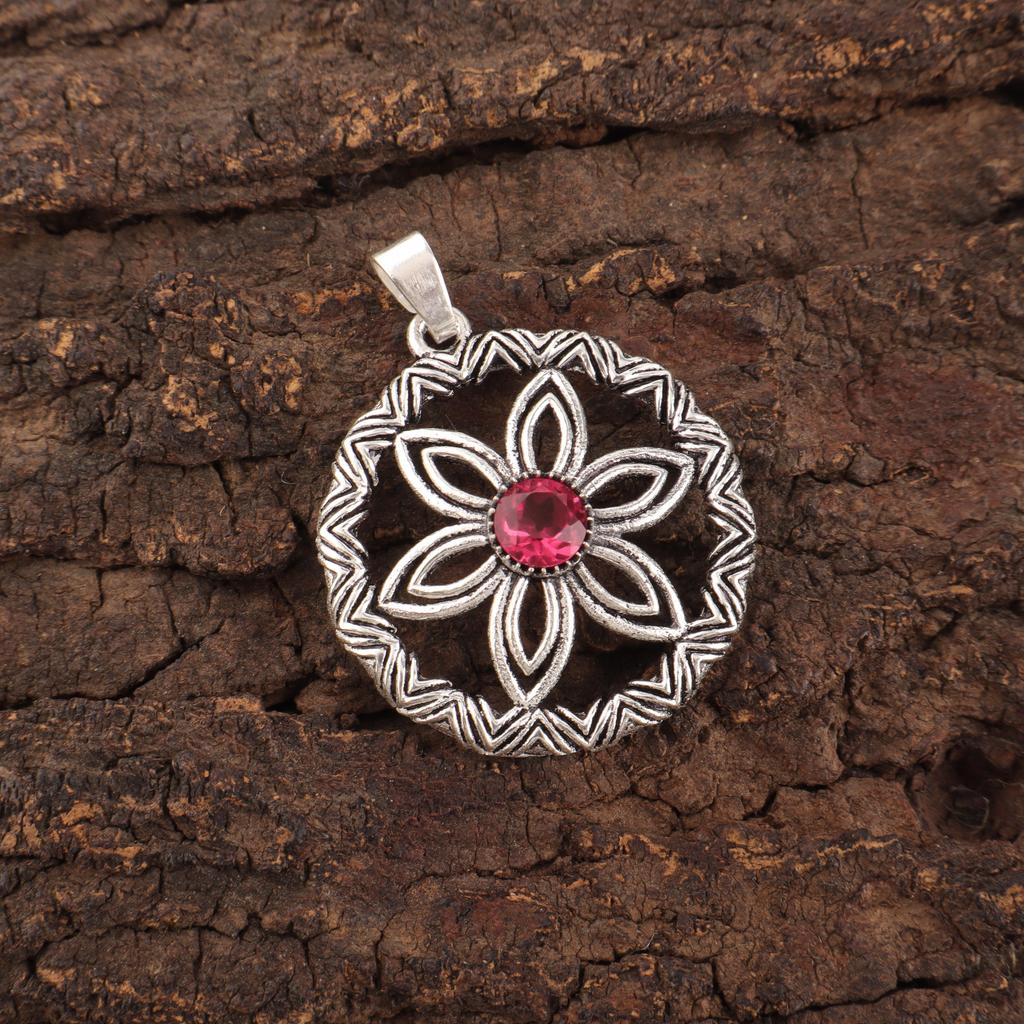 Pink Rubellite Gemstone Jewelry, 925 Solid Sterling Silver Pendant, Beautiful Silver Pendant, Handmade Healing Pendant For Women