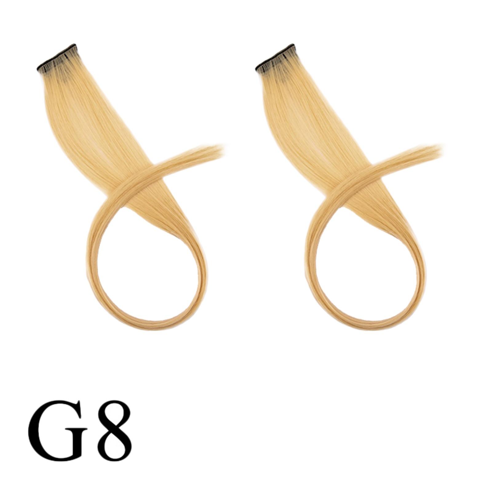 

2 шт. цветные накладные волосы на клипсе 20 дюймов, прямые разноцветные волосы, аксессуары для наращивания волос для девочек, женщин, подарок, вечеринка, парик, шт. One Size