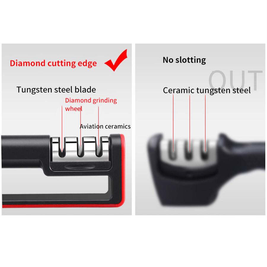 Knife Sharpener Professional Ceramic Tungsten Kitchen Sharpening System Tool