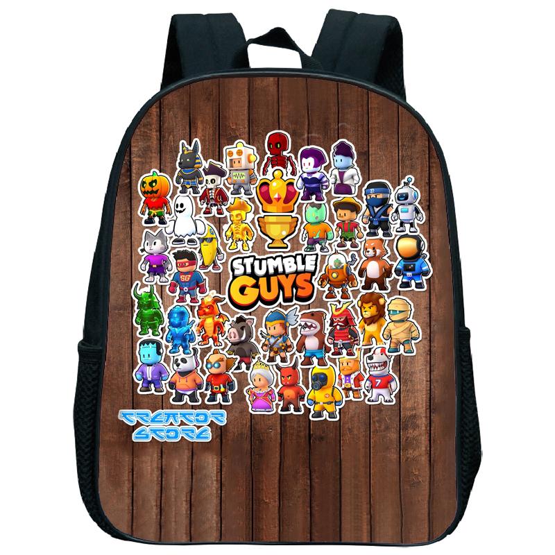 Stumble Guys Nursery Backpack Stumble Game Children Kindergarten Toddlers Student Schoolbag Shoulder Bag Kids Bags