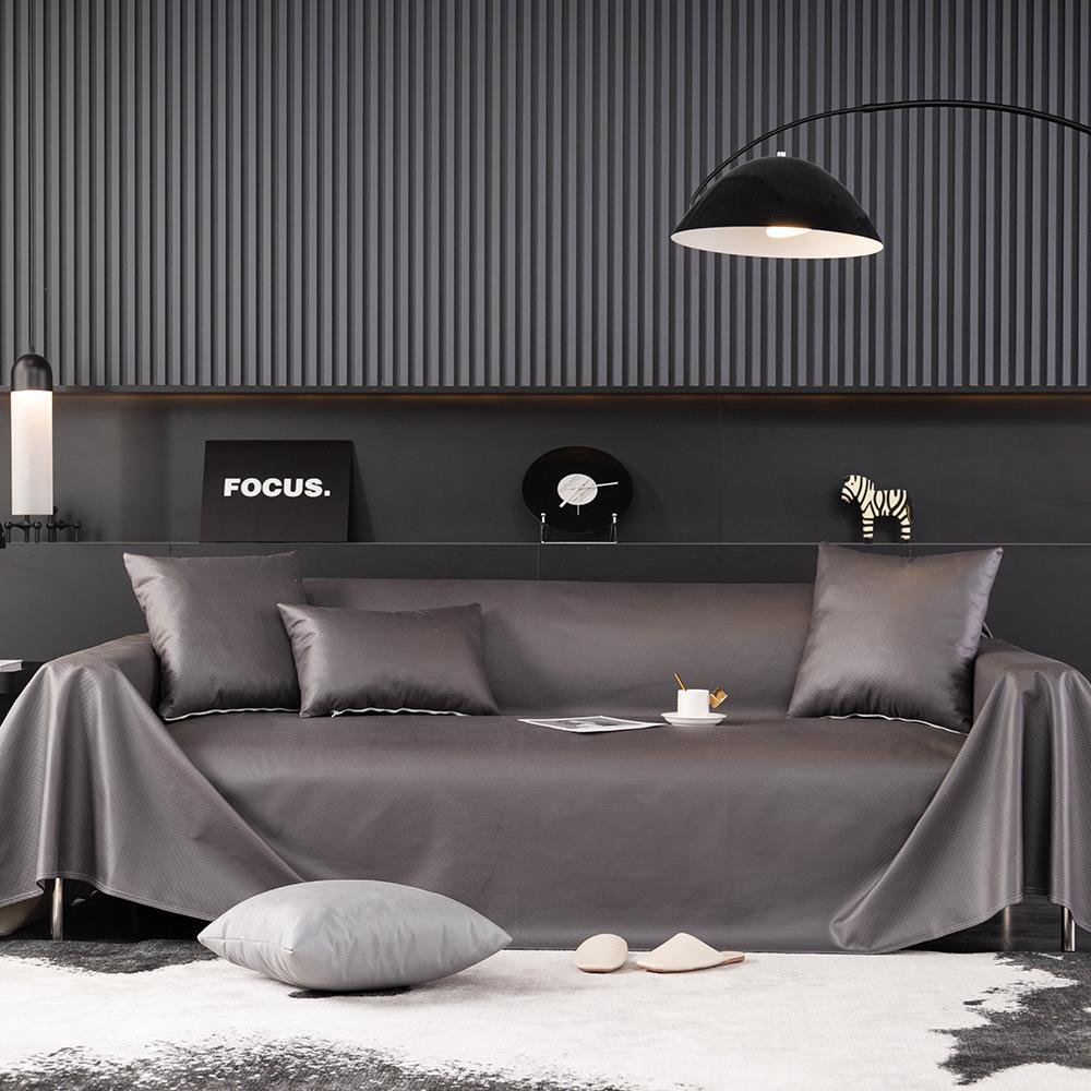 Simple Waterproof Sofa Towel New Urine-Proof Anti-Scratching Four Seasons Universal Non-Stick Wool Sofa Cover Towel Faux Leather Autumn and Winter