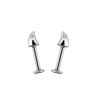 Punk Silver Color Rivet Stud Earrings for Women Men Sweet Cool Metal Smooth Geometric Piercing Earrings Y2K Halloween Jewelry