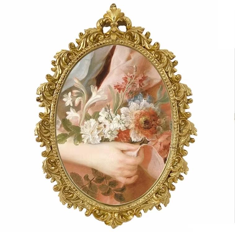 Europe Retro Art Palace Relief Photo Frame Resin Wall Hanging Painting Home Homestay Wall Mural Decoration Hotel Club Wall Craft