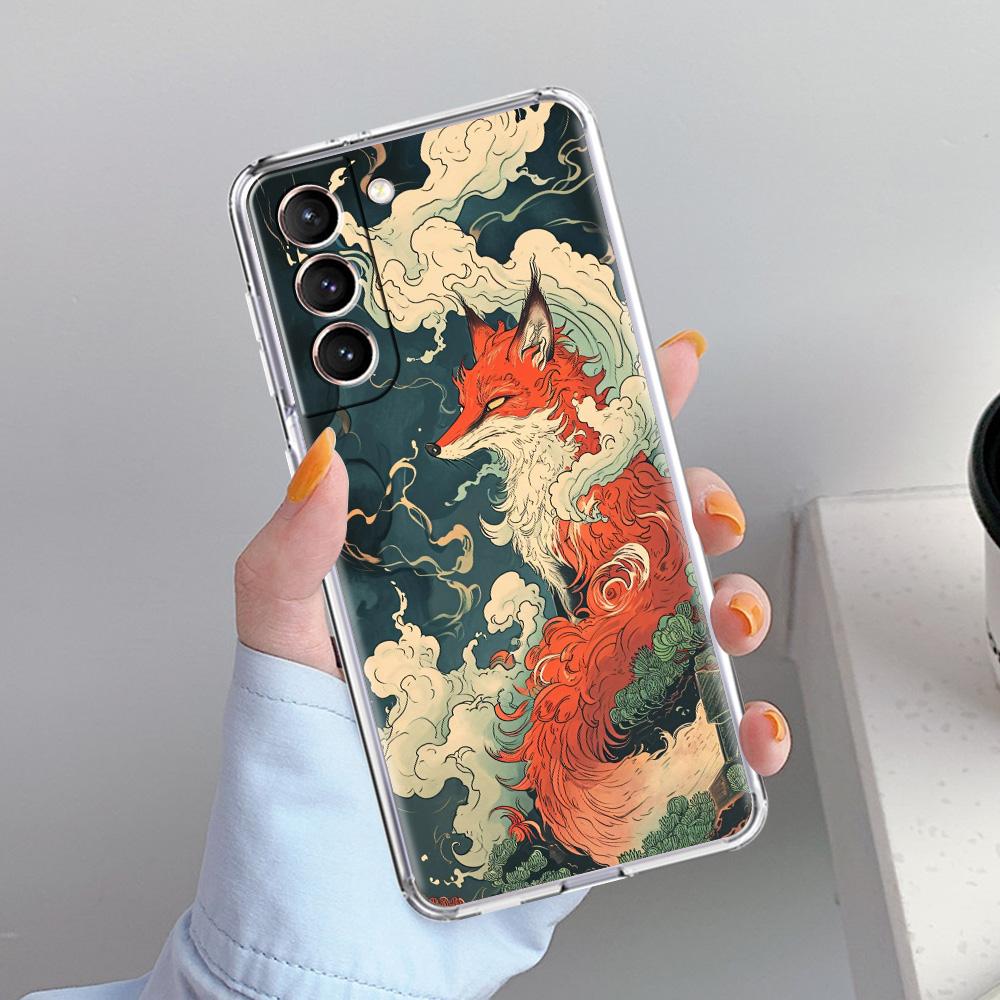Phone Case For Samsung Galaxy S26 S25 S24 S23 S22 Ultra S20 S21 FE 5G Plus Soft Clear Cover Japanese Style Art Japan