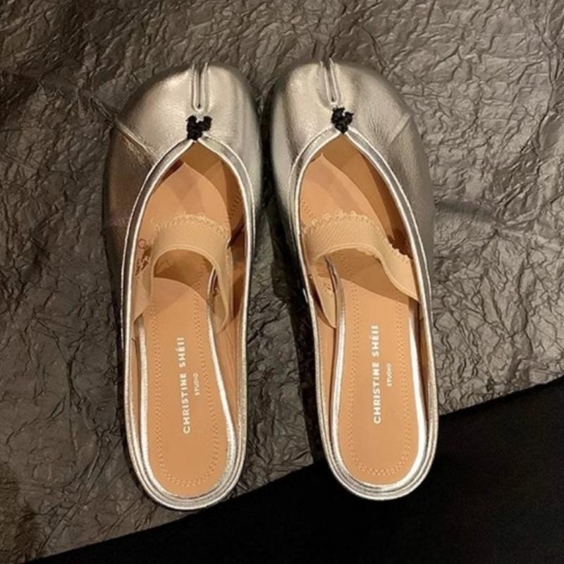 Fashion Fashion Soft Leather Split Toe Women Ballet Flats Spring Autumn Comfortable Walking Lazy Loafers Casual Girls Dance Shoes