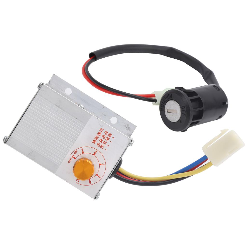Regolatore di Velocità Controller 12V 250W con Set di Blocco Elettrico per Bicicletta Elettrica EBike