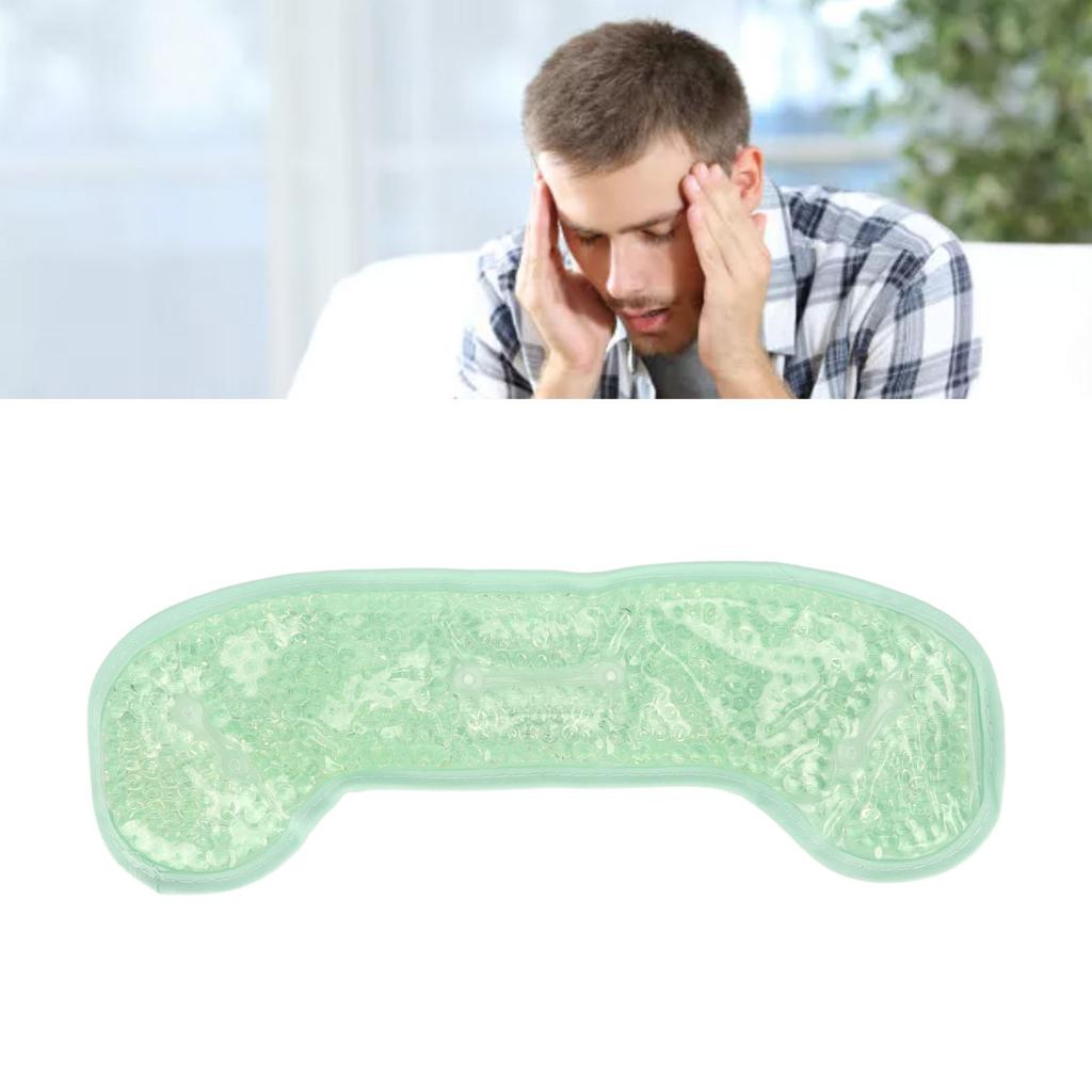 Head Gel Ice Pack Migraine Ice Pack with Gel Bead Pain Reduction Hot Or Cold Compress Migraine Ice Wrap for Headache Green