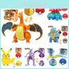 Pokemon Transforming Egg Figures Pikachu Charizard Bulbasaur Collectible Toys