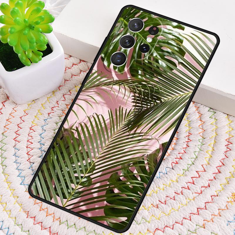 Monstera Flower Tropical Green Leaves Phone Case For Samsung Galaxy Note 10 Pro S26 S25 S24 S23 S22 S21 Plus Ultra Cover