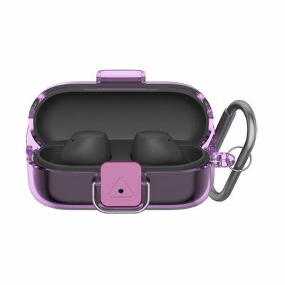 Transparente TPU Hülle für Sony WF-C510 Anti-Drop Schutzhülle mit Karabiner Wireless Bluetooth Kopfhörer Hülle Cover Schale