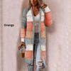 Stylish Women Long Sleeve Striped Patchwork Cardigan Comfy Casual Sweater Female Autumn Long Cardigan