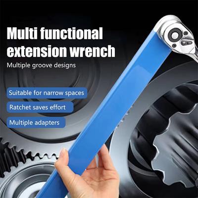 1/2 Set of Multifunctional Ratchet Extension Dual-use Wrench, Mechanical Garage Tool, Multifunctional Wrench