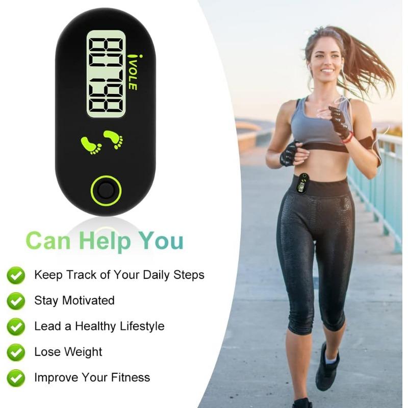 Pedometer for Walking, Mini Pedometer, 3D Pedometer, Accurate Pedometer with Clip Lanyard, Simple Pedometer, for Walking, Running, Sports