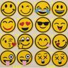 8Pcs Emoji Expression Emboidery Patches Patch Exaggerated Fabric Applique Ornaments Accessories 6.2x
