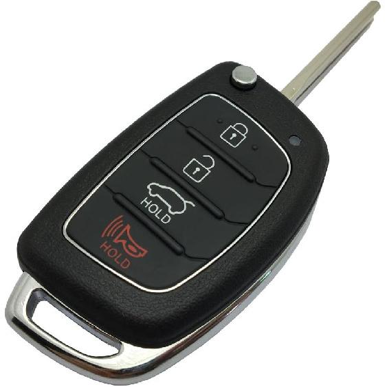 Replacement Key Fob Case fit for Hyundai Sonata Santa Fe Flip Key Remote Control Key Fob Shell