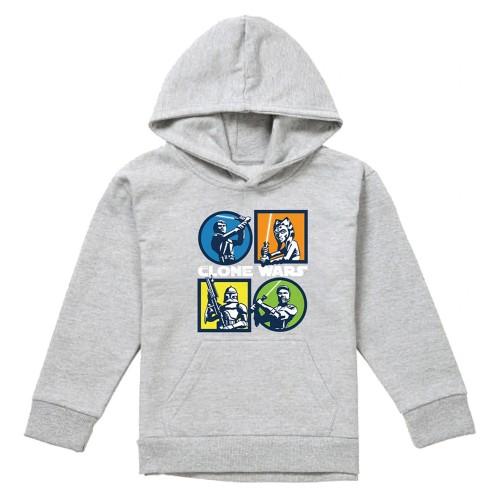 Star Wars: The Clone Wars Childrens/Kids Grid Heather Pullover Hoodie