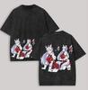Pretty Derby Anime Lover Unisex Plus Size Washed Tshirt Suitable for All Seasons Personality Clothes Streetwear Trendy Soft