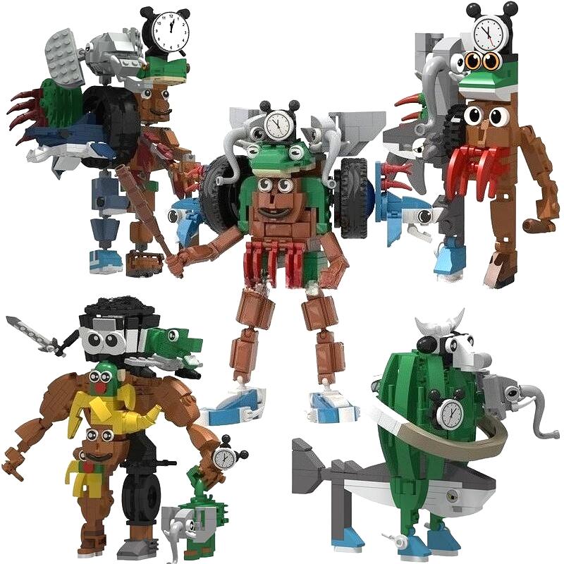 Italian Brainrot Monster Series Block Toy Tung Tung Tung Sahur Tralalelo Tralala Kids Building Blocks Collectibles Toys Gifts