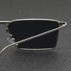 Fashionable Metal Rectangular Personalized Simple Unisex Glasses, European and American Fashion Retro Sunglasses