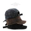 Retro Simple Solid Color Corduroy Washed Short Brim Cap Outdoor Men's and Women's New Breathable Soft Top Cap
