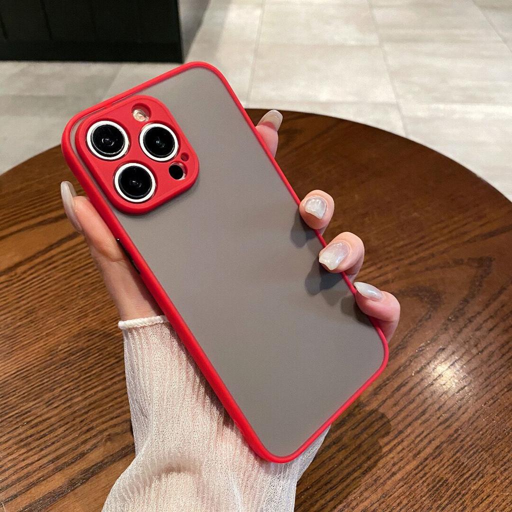 Shockproof Style Bumper Case for IPhone16 15 14 13 Pro Max Translucent Fashion Matte Smooth Feel PC Protection Mobile Phone