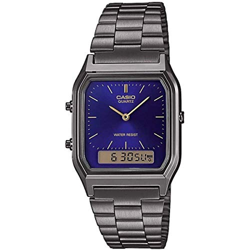 Casio Watch Casio Collection Retro AQ-230EGG-2AEF Gray/Blue 38.8 X 29.8 X 8.1 Mm