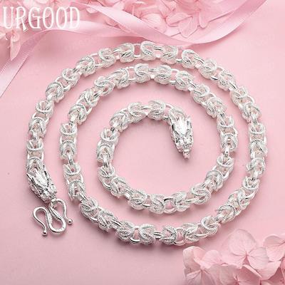 925 Sterling Silver 24 Inch Necklace Men Women Fashion Gift Wedding Jewelry