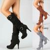 Autumn/Winter Foreign Trade Women's Long High Heel Elastic Boots
