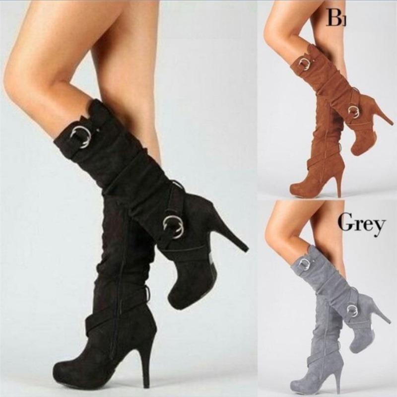Autumn/Winter Foreign Trade Women's Long High Heel Elastic Boots