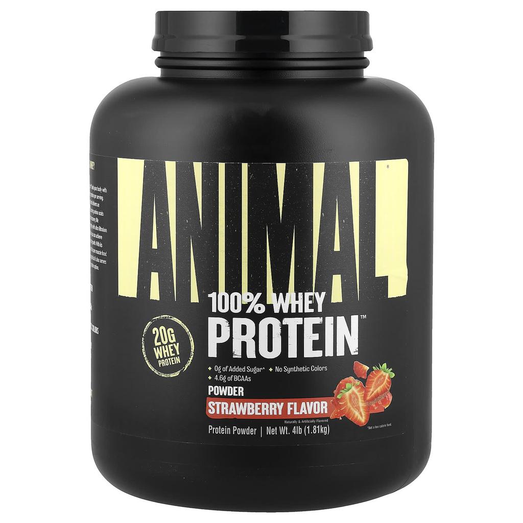 Animal, 100% Whey Protein™ Powder, Strawberry, 1.81 kg (4 lb)