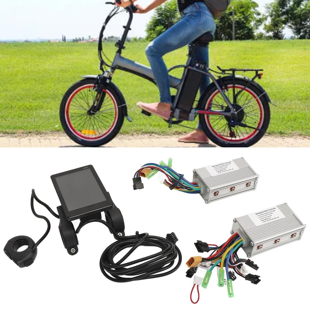 Electric Bicycle Bike Brushless Motor Controller 24V 36V 48V 500W 25A M6C LCD Display Dual Drive Controller Kit