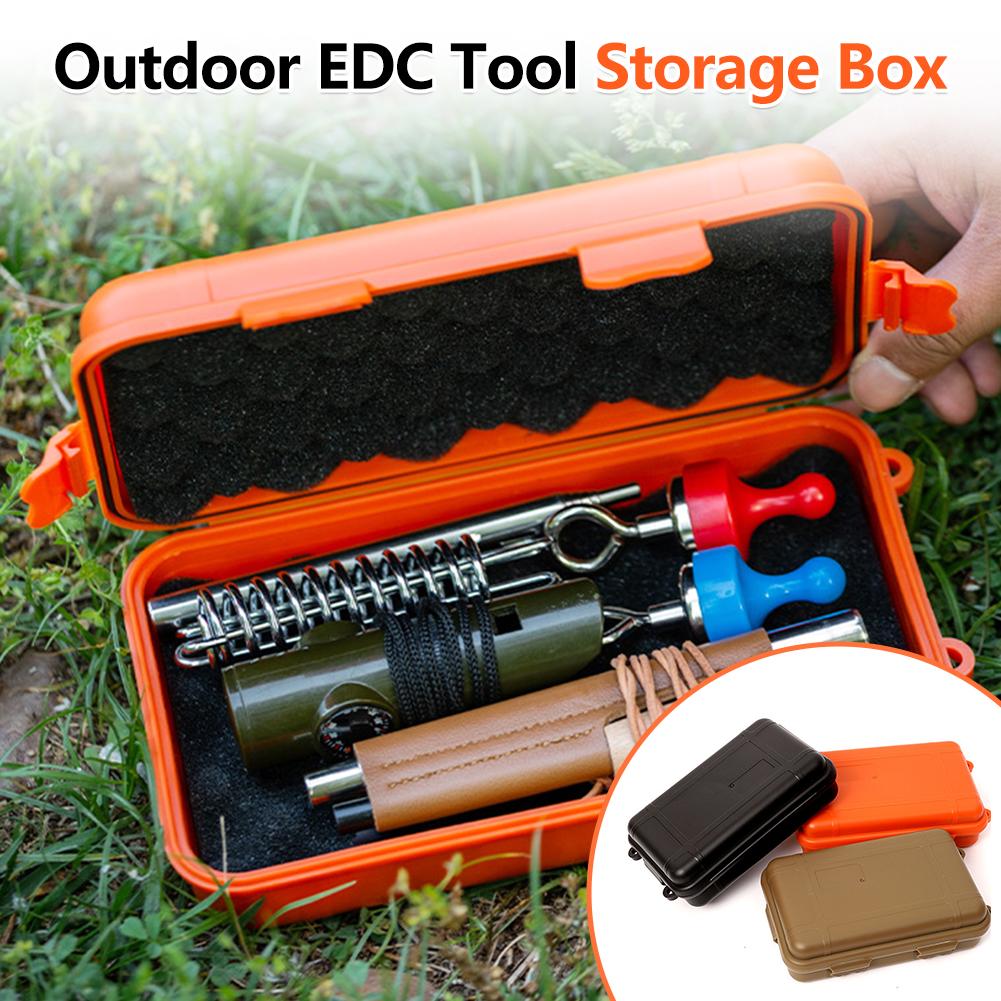 Velikost S/L/XL Venkovní Plastová Vodotěsná Uzavřená Survival Box Kontejner EDC Box na Nářadí Kempingová Cestovní Úložná Box Taška na Rybářské Potřeby