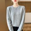 Women's Loose Knit Wool Sweater - Round Neck, Thickened Soft Osmanthus Stitch, Autumn/Winter Pullover.