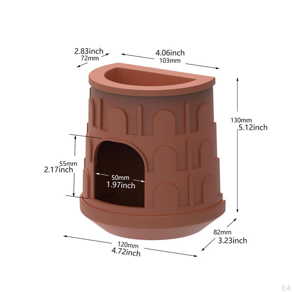 Reptile Cave Bath Cage Accessories Hideaway Hides Pets Hut Amphibians Hideout House for Spider Snake