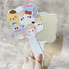 Takoyaki Sanrio Extracted Makeup Mirror Hello Kitty My Melody Handheld Mirror Comb For Women Portable Girls Gift Massage Styling