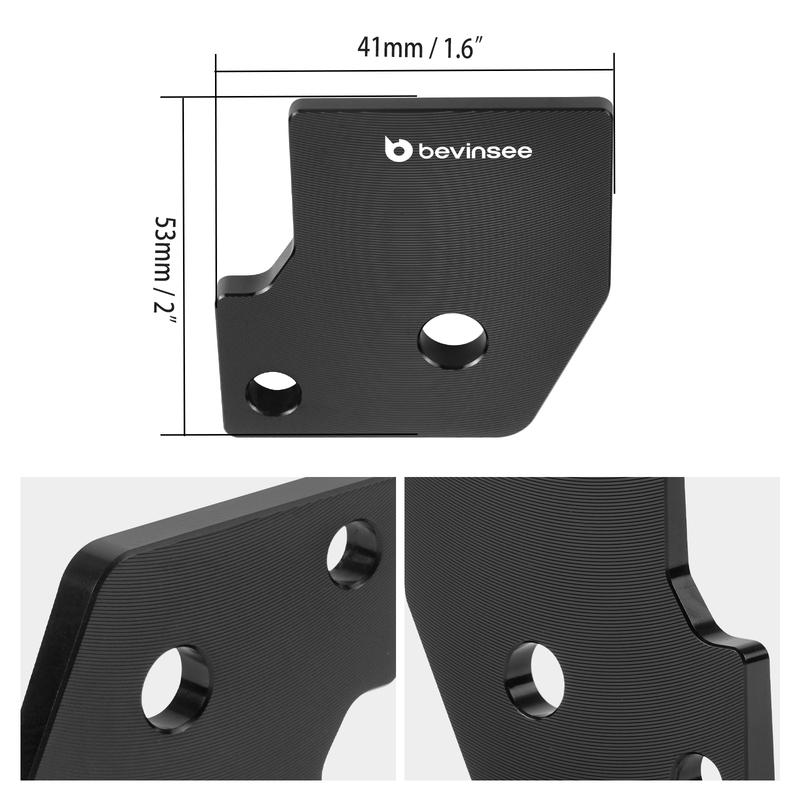 BEVINSEE Aluminum Accelerator Pedal Spacer for VW MQB/MQB EVO,for MK7 Golf 1.4T 1.8T,for MK7/MK8 GTI 2.0T,for MK7/MK8 R 2.0T
