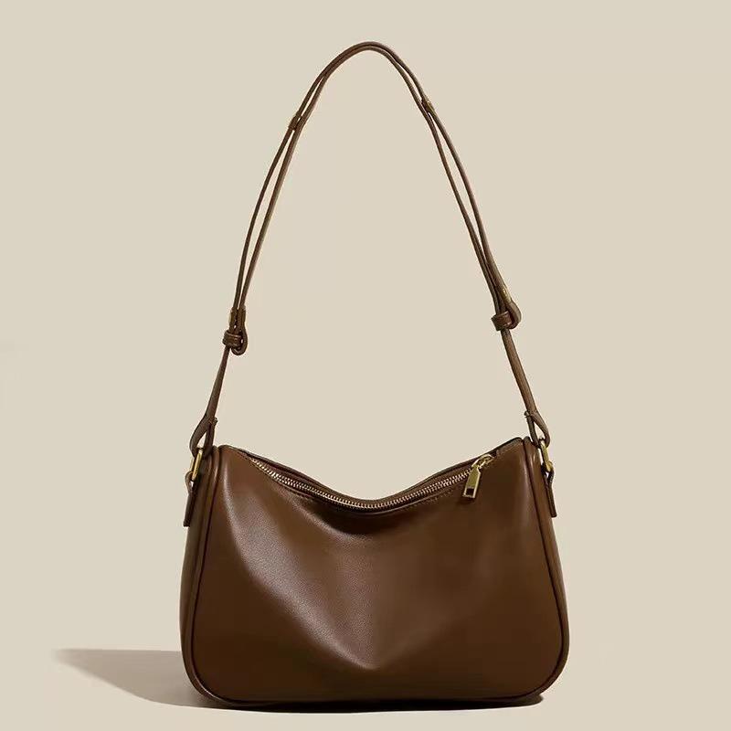 Мягкая подмышечная сумка-багет: Женская повседневная модная универсальная сумка через плечо на осень/зиму 2025