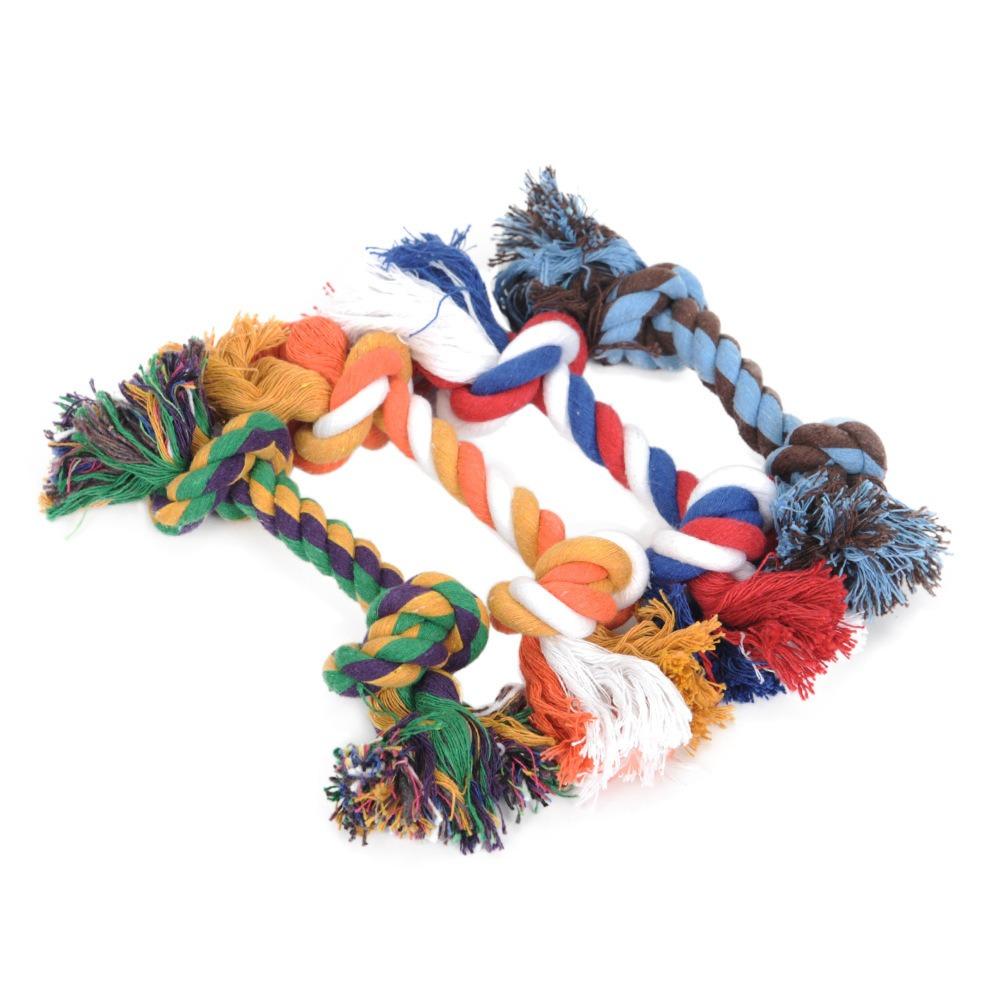 Cotton Interactive Washable Bite Resistant Dog Molar Toy Teeth Cleaning Pet Chew Rope Bone Rope